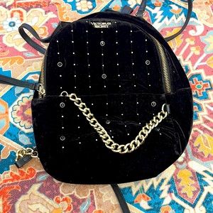 Victoria’s Secret mini velvet backpack (see description)
